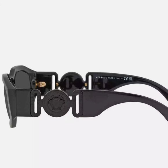 Versace Dark Gray Geometric Unisex Sunglasses NEW - Picture 3 of 3